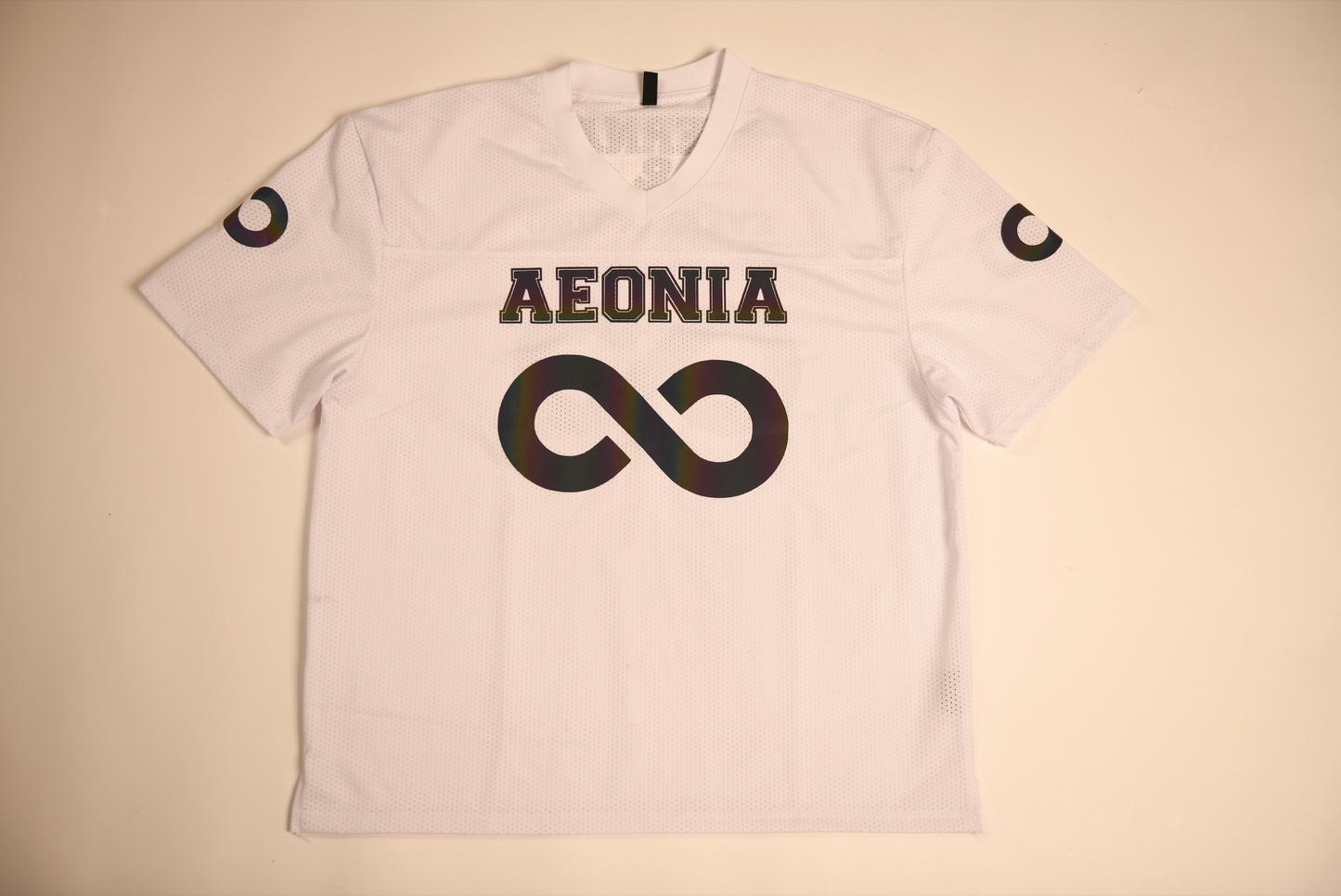 White & Iridescent Aeonia Box Jersey