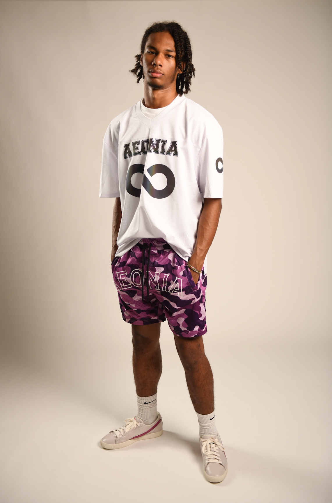 White & Iridescent Aeonia Box Jersey