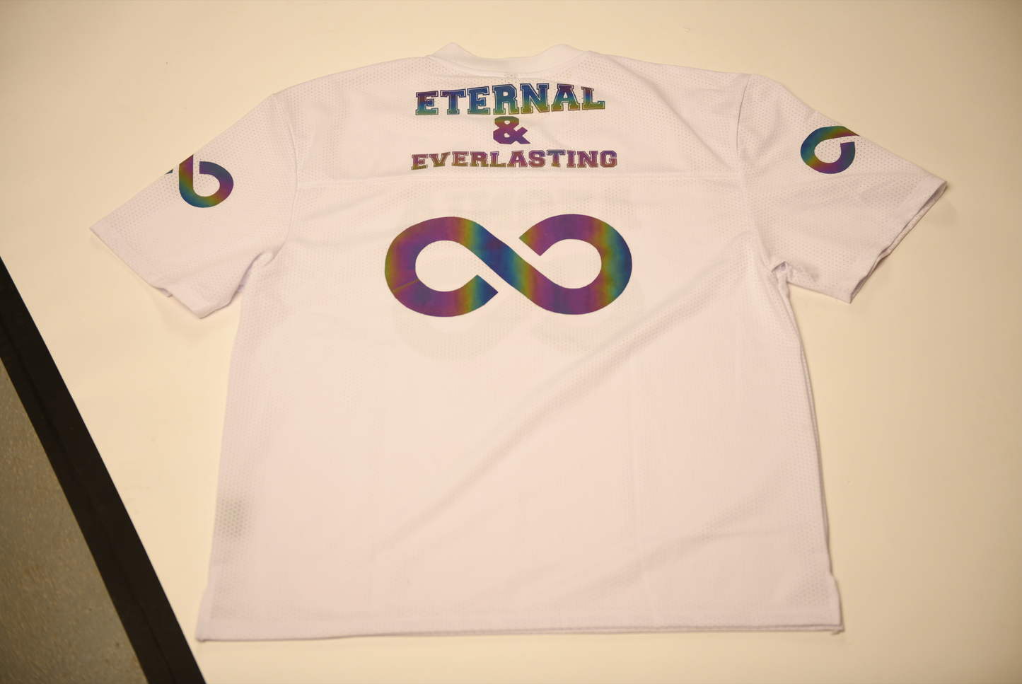 White & Iridescent Aeonia Box Jersey