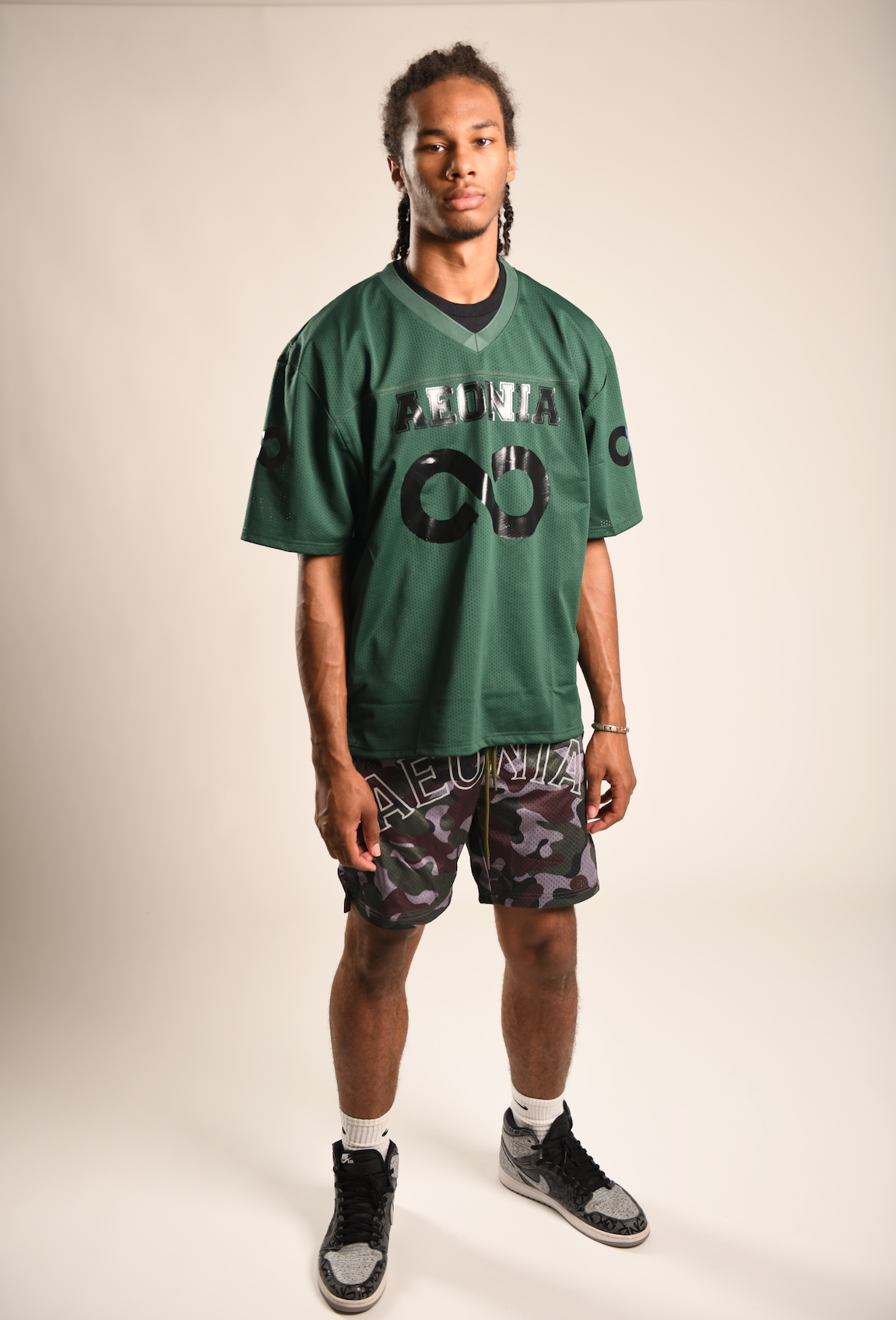 Forest Green & Black Aeonia Box Jersey