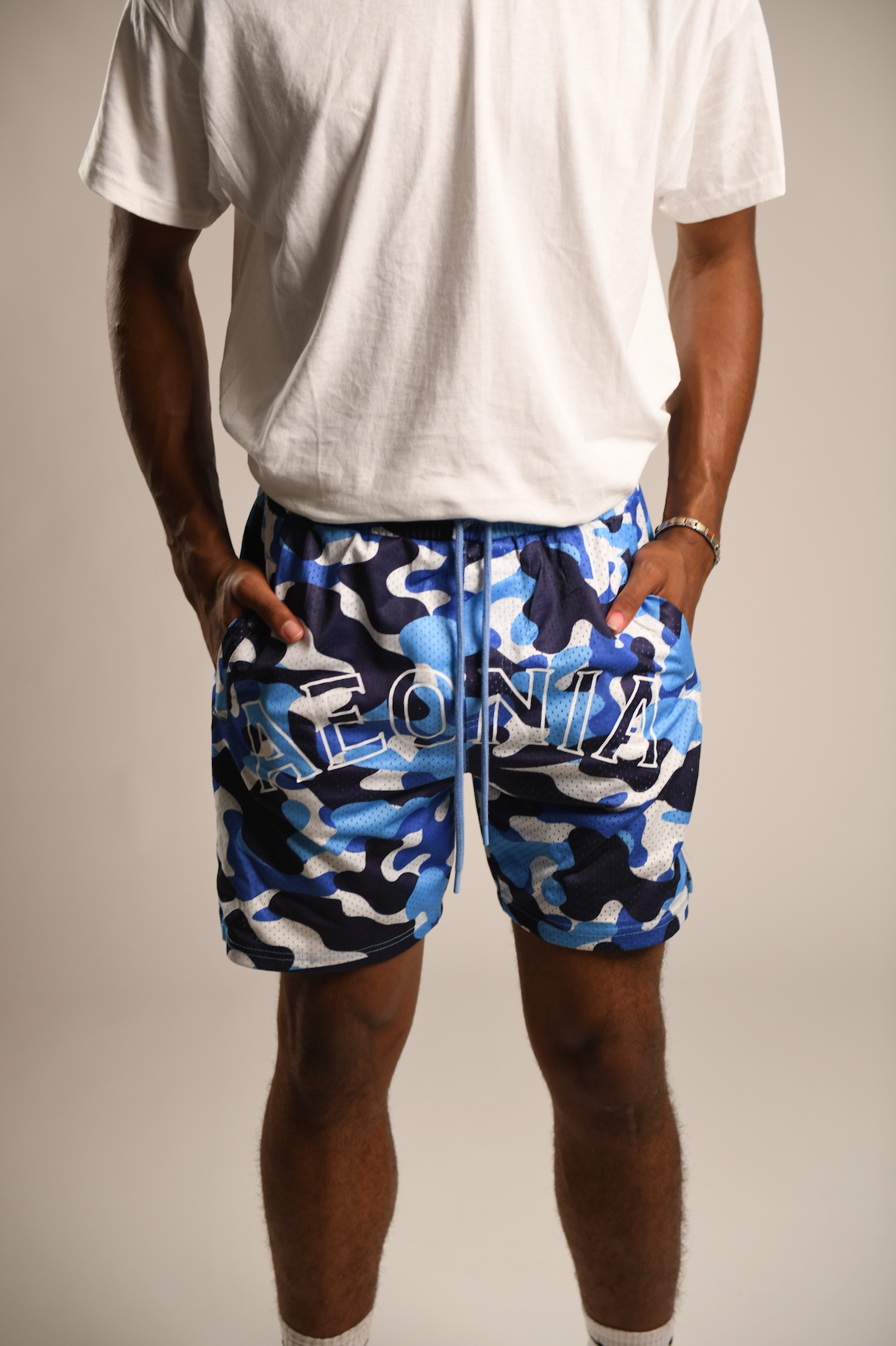 Blue Camouflage Aeonia Shorts