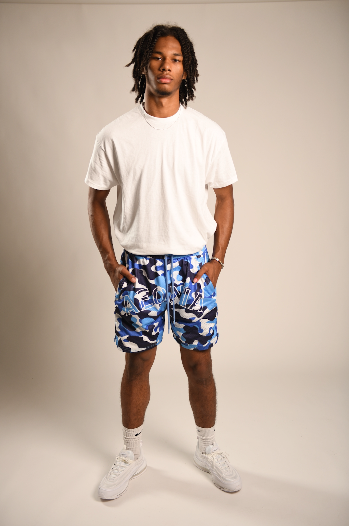Blue Camouflage Aeonia Shorts