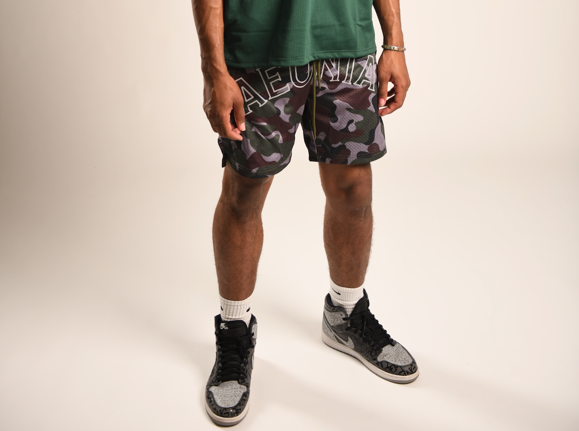 Mesh Camouflage Aeonia Shorts